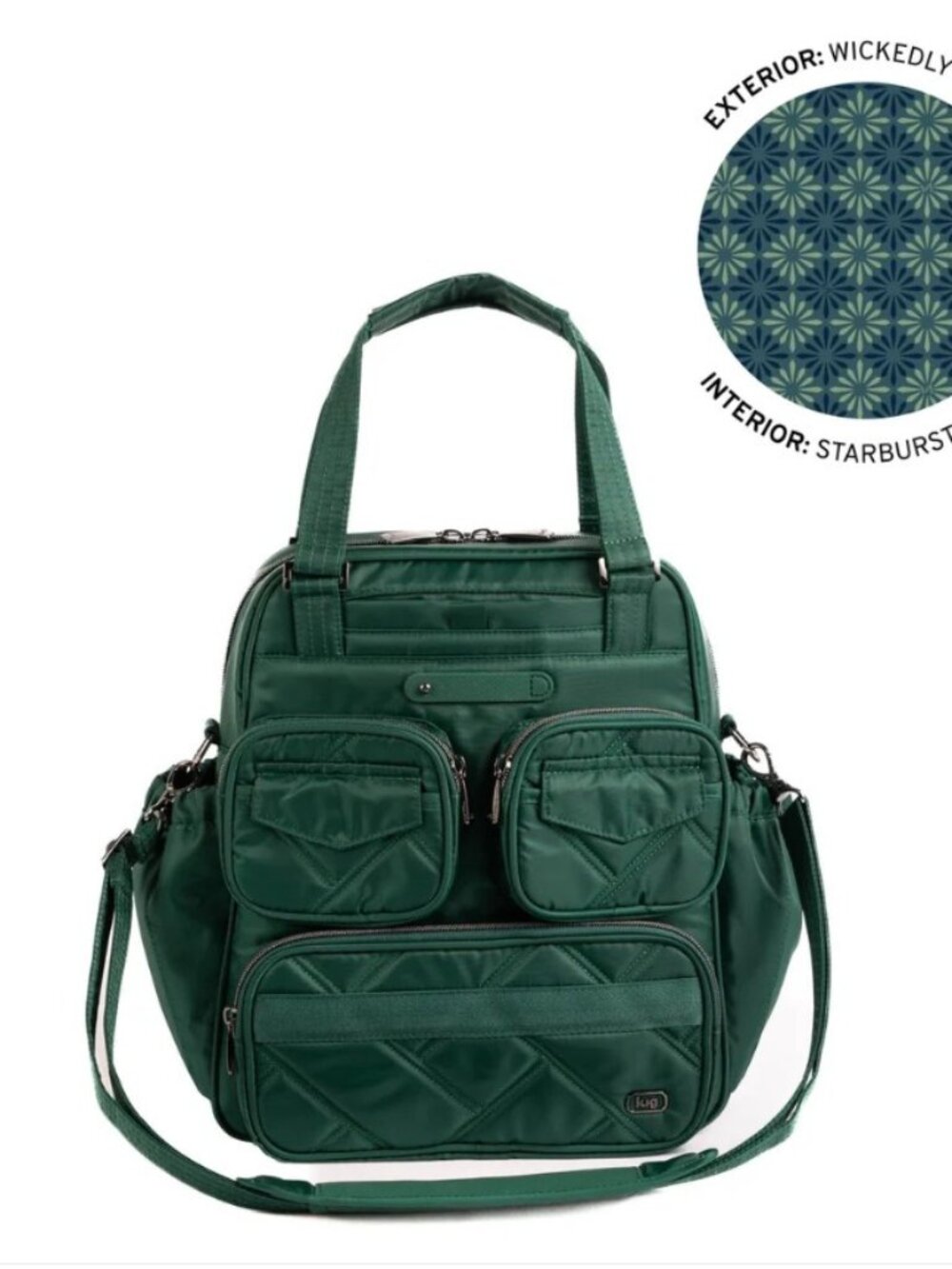 Lug Legacy Collection Mini Puddle Jumper Tote Backpack Wickedly Green